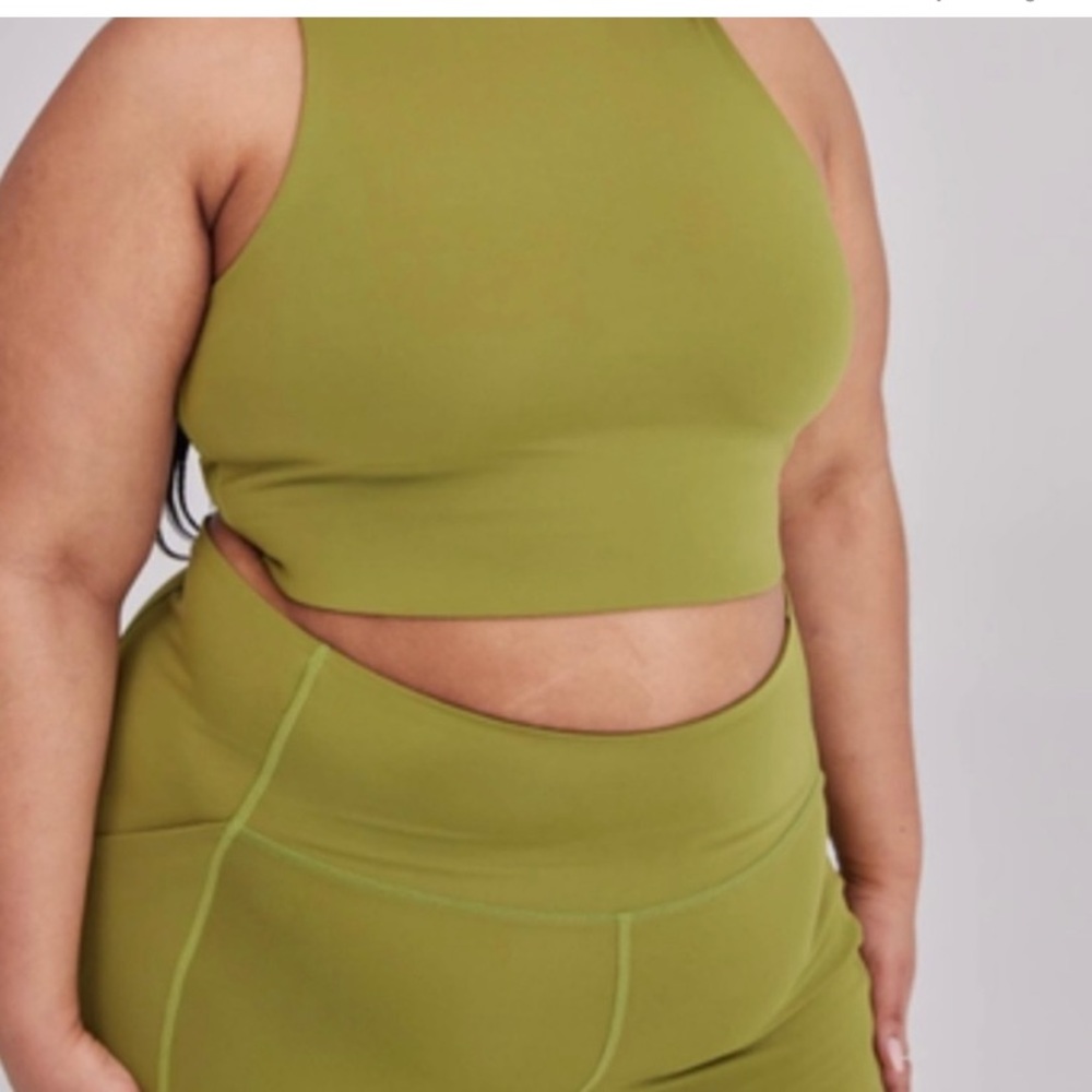 Girlfriend Collective Compressive High Rise Leggings Ivy Green Lime Chartreuse S - Picture 5 of 12